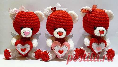 Валентинки-мишки.