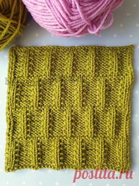 Красивый плотный узор спицами для джемпера, шарфа, схема узора + видео как связать - Самые красивые узоры спицами
