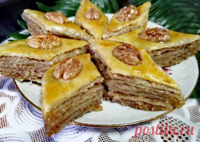 (4) Пахлава из готового слоёного теста за полчаса - пошаговый рецепт с фото. Автор рецепта Людмила Плеханова ✈ . - Cookpad