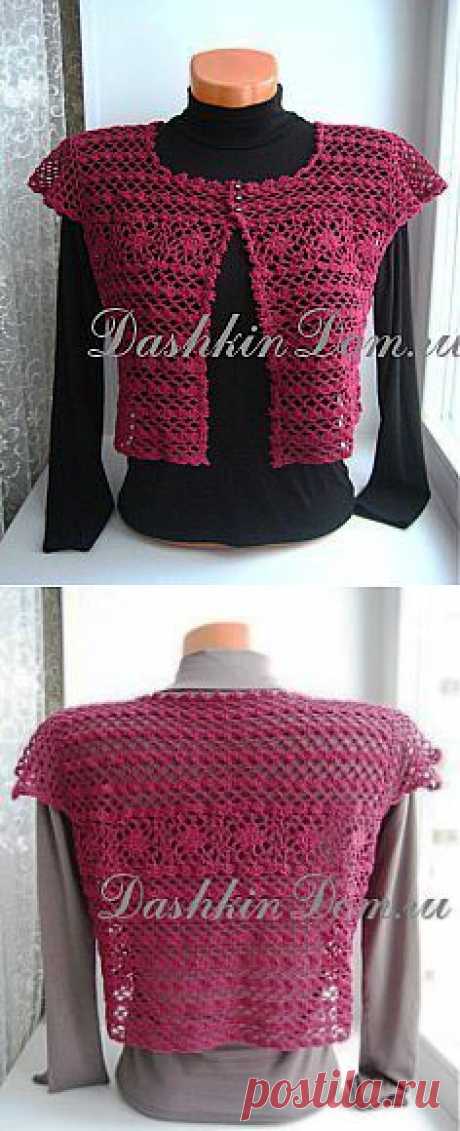 Ажурное болеро со схемами | Дашкин Дом