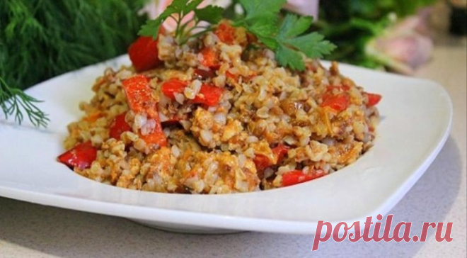 ​Гречка с морковью и болгарским перцем