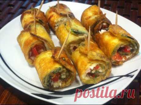 Жареные кабачки "Тещин язык". Вкусное и красивое блюдо.