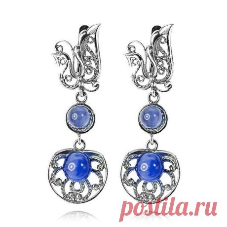 Серьги с улексом (посеребрение), Magia di Natura (Арт.: 78845-1) купить по выгодной цене в Интернет-магазине Море блеска