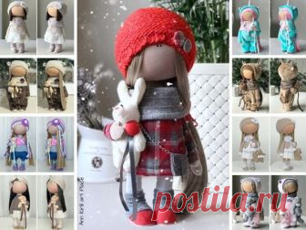 Winter Decor Doll, New Year Doll, Marry Christmas Doll, Fabric Rag Doll, Nursery Decor Doll, Tilda Cloth Doll Red Collection Doll by Yulia K Hello, dear visitors!  This is handmade textile doll created by Master Yulia K. (Sochi, Russia). All dolls stated on the photo are mady by artist Yulia K. You can find them in our shop searching by artist name: https://www.etsy.com/shop/AnnKirillartPlace?ref=hdr&search_query=yulia+k