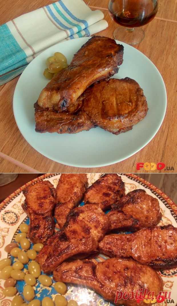 Свиные отбивные на углях