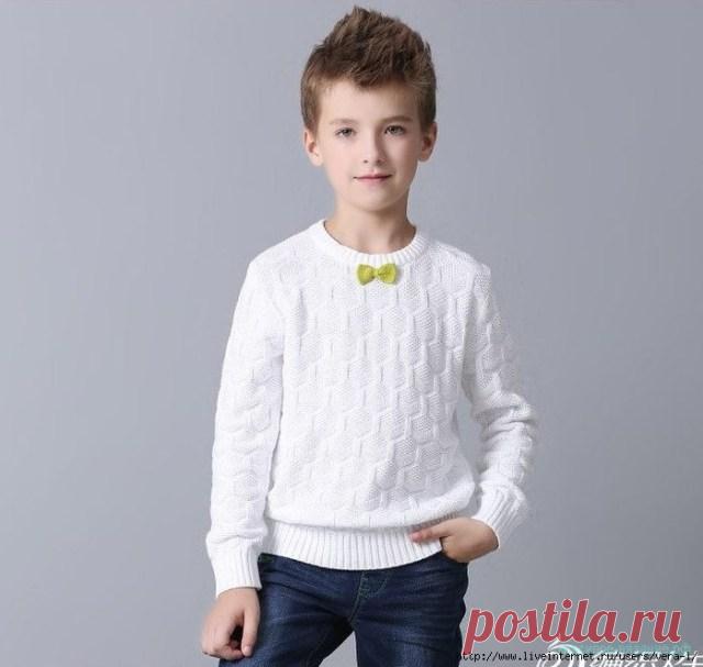 Свитер спицами для мальчика — Красивое вязание