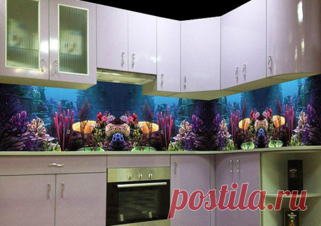 Стеклянные панели с принтами для кухни — Наши дома