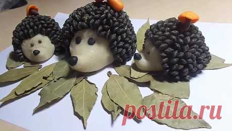 Ёжики из семечек)