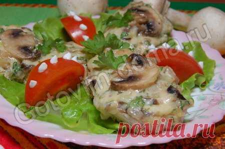 Рецепт: Бутерброды с шампиньонами и сыром