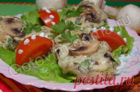 Рецепт: Бутерброды с шампиньонами и сыром