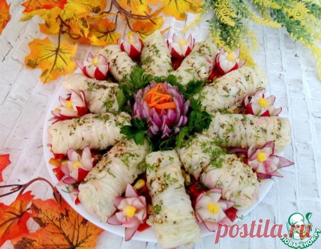 Салат-закуска в пекинской капусте – кулинарный рецепт