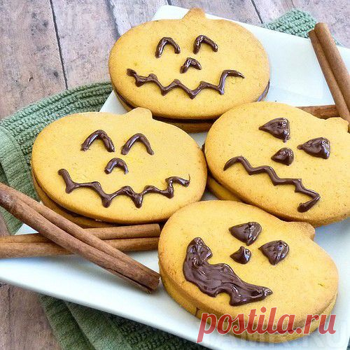 Рецепт "Печенье «Тыквы» на Halloween" | Клубок