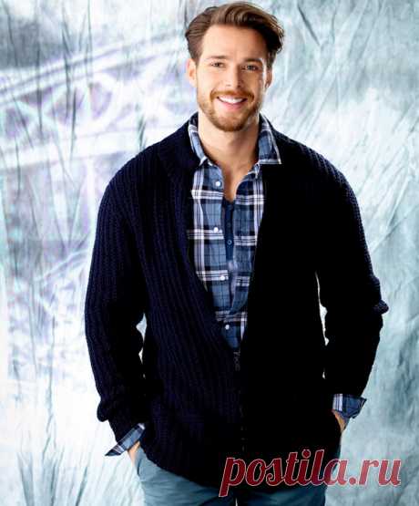 &gt;Мужской кардиган на молнии