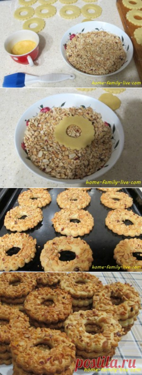Печенье с орехами - пошаговый рецепт с фотоКулинарные рецепты