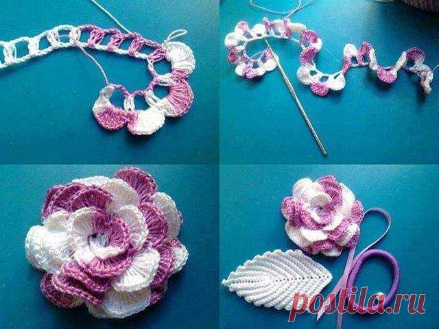 Crochet Flower Tutorial: learn more - CRAFTS LOVED Learn to crochet this flower today and see how simple and easy the tutorial is. Learn the step-by-step instructions.