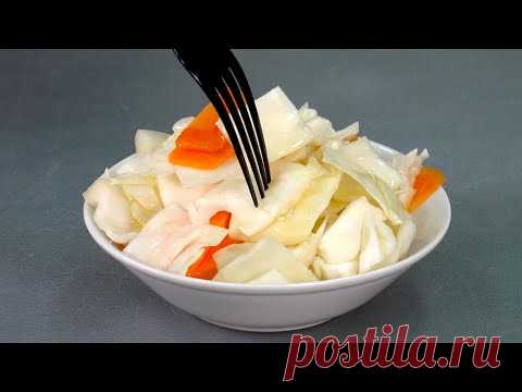 Как просто и вкусно приготовить маринованную капусту  САМЫЙ БЫСТРЫЙ рецепт! САЛАТ на каждый день!
