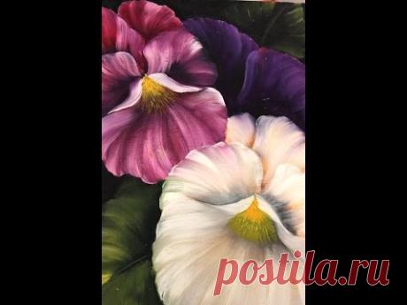 Como pintar flores - Pinceladas de  Silvia Mongelos