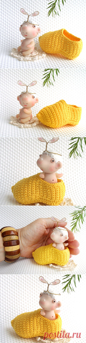 Tiny Miniature Gnome Angel Drop lives in a cozy Dutch shoe Klomp,Transparent wings,OOAK doll, Handmade, Polimer clay,Cute,Artdoll,Toy, Gifts - Edit Listing - Etsy