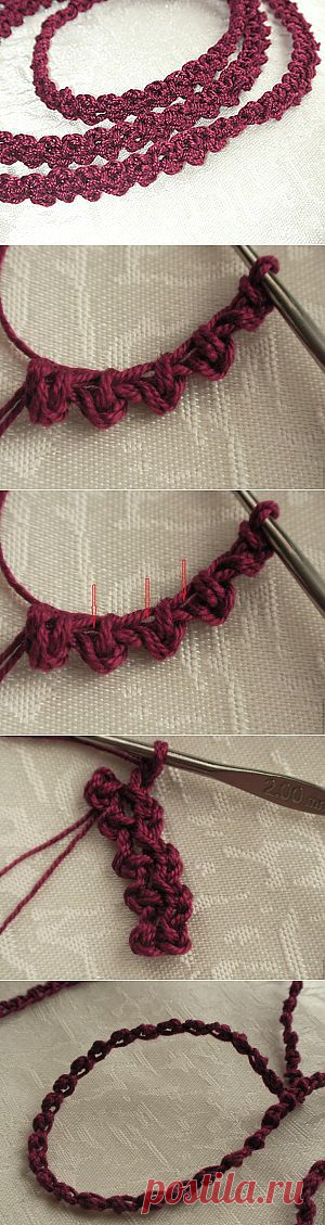 МК Шнур крючком - Ярмарка Мастеров - ручная работа, handmade