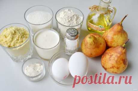 Кукурузный пирог с грушами