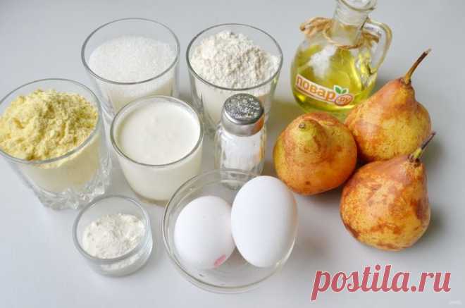 Кукурузный пирог с грушами