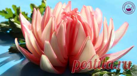 Цветы из лука ✧ Очень простое и невероятно красивое украшение для многих блюд! | Лучшая коллекция рецептов | Яндекс Дзен