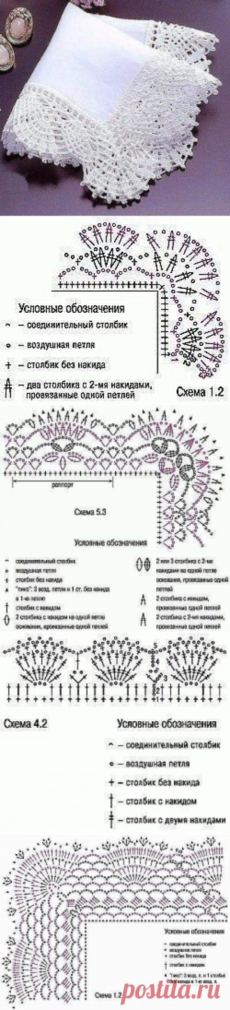 Кайма крючком в копилку