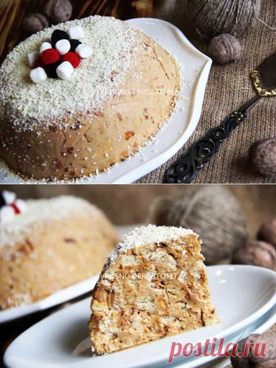 Торт из печенья со сгущенкой - прямо как-будто из дорогой кондитерской!.