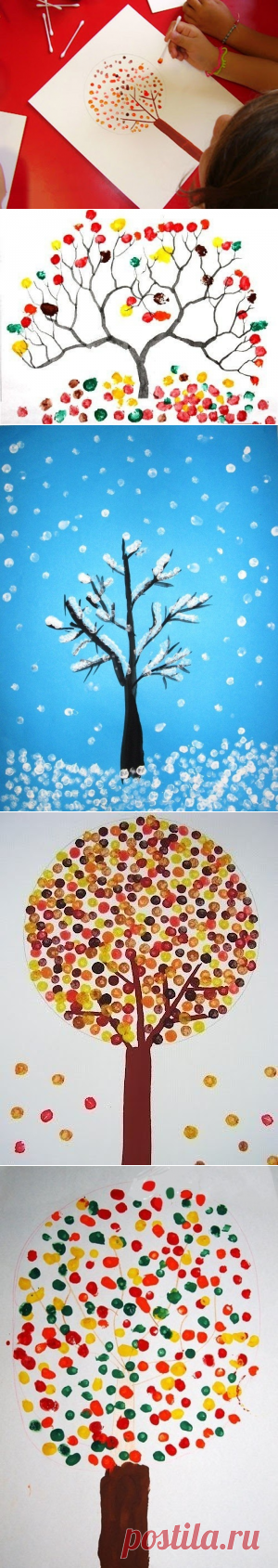 Рисуем ватными палочками - Поделки с детьми | Деткиподелки