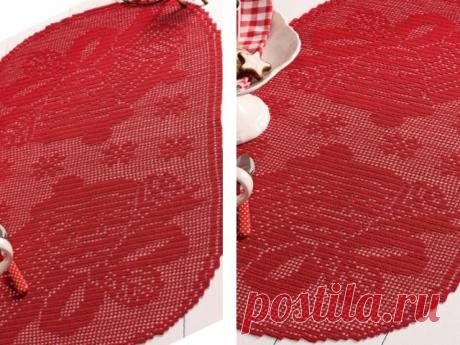 Вяжем дорожку &quot;Новогодний колокольчик&quot;