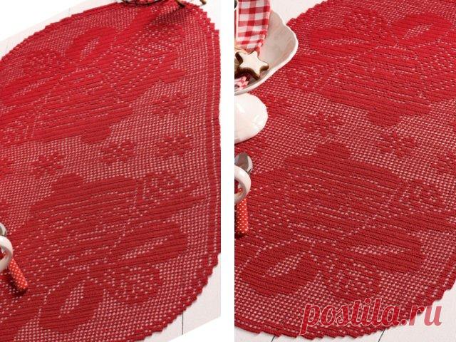 Вяжем дорожку "Новогодний колокольчик"