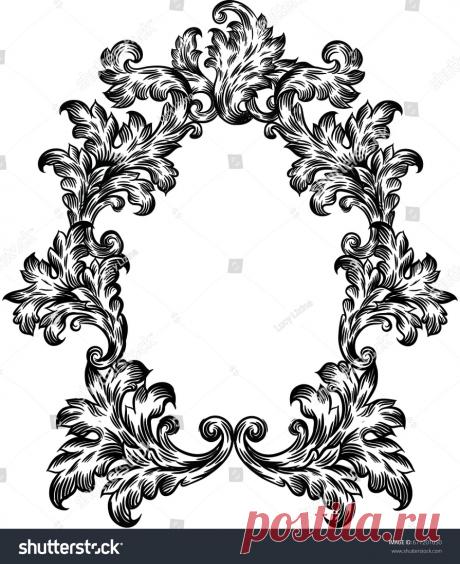 Стоковая векторная графика «Frame Vintage» (без лицензионных платежей), 677201050: Shutterstock