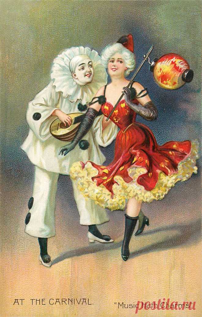 Postcards «At the Carnival». USA, 1908.