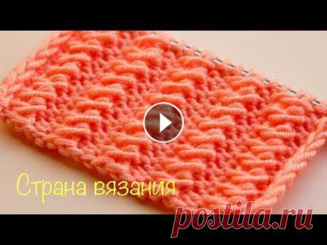 Узоры спицами. Рельефный узор на основе резинки 2х2. Простой и очень красивый рельефный узор на основе резинки 2х2. Раппорт узора 4 петли и 2 ряда. Для образца набираем количество петель кратное 4+2 петл...