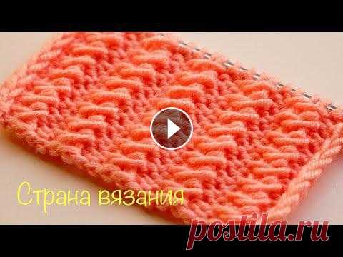 Узоры спицами. Рельефный узор на основе резинки 2х2. Простой и очень красивый рельефный узор на основе резинки 2х2. Раппорт узора 4 петли и 2 ряда. Для образца набираем количество петель кратное 4+2 петл...