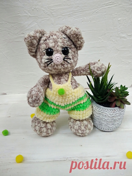 Купить котик плюшевый ручной работы у мастера без наценок | DIY Рукоделие - Игрушки, куклы