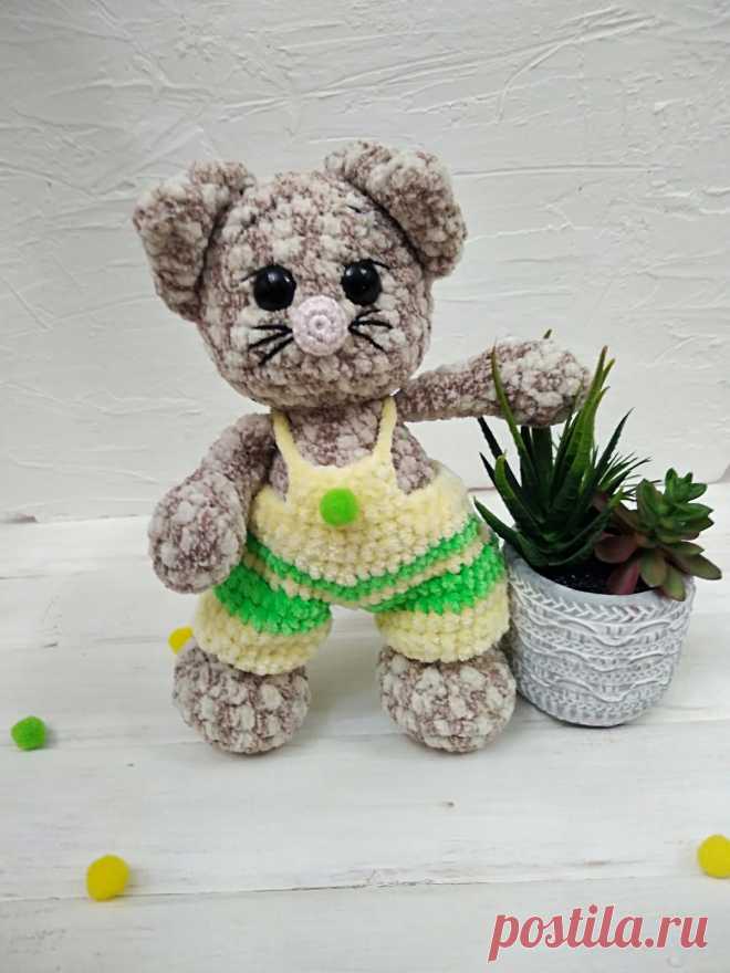 Купить котик плюшевый ручной работы у мастера без наценок | DIY Рукоделие - Игрушки, куклы
