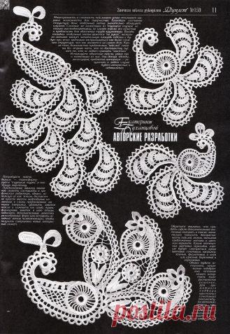 Ажурные пейсли из журнала *Дуплет* / Вязание крючком / Вязание крючком для начинающих