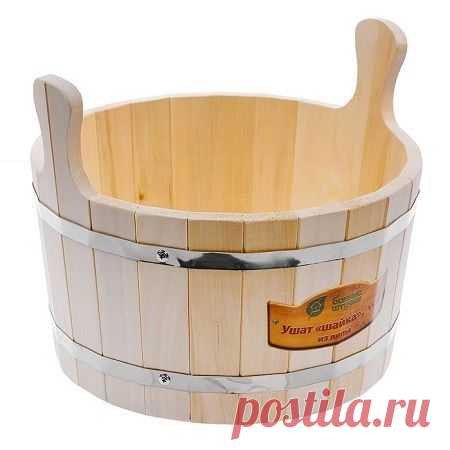 Ушат для бани из кедра объемом 15 литров