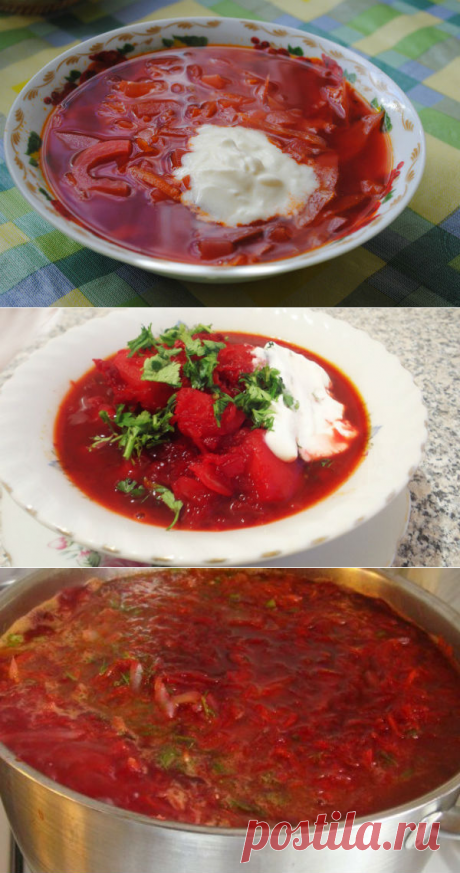 Рецепты борща со свеклой и капустой, пошагово
