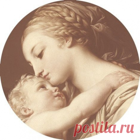 Схема вышивки «Мадонна с младенцем» - Вышивка крестом