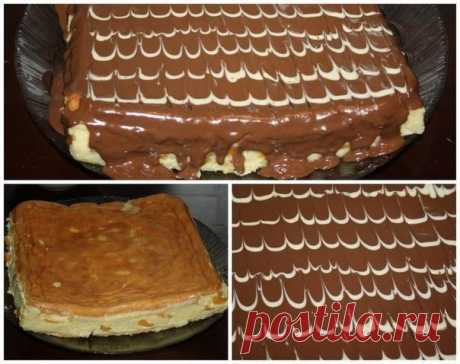 Торт &quot;Персиковое чудо&quot;  Очень вкусный торт) В меру сладкий)