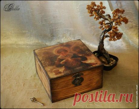 Декупаж - Сайт любителей декупажа - DCPG.RU | Шкатулка "Солнце на спицах"