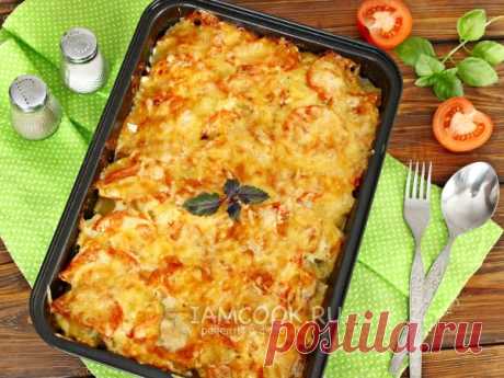 Мясо по-французски с картошкой и помидорами — рецепт с фото Сегодня будем запекать мясо по-французски с картофелем и помидорами в духовке. Это очень сочно и вкусно!
