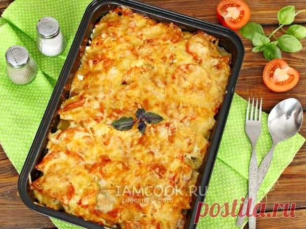 Мясо по-французски с картошкой и помидорами — рецепт с фото Сегодня будем запекать мясо по-французски с картофелем и помидорами в духовке. Это очень сочно и вкусно!