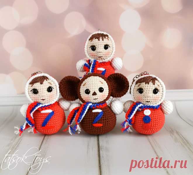 PDF Неваляшка крючком. FREE crochet pattern; Аmigurumi toy patterns. Амигуруми схемы и описания на русском. Вязаные игрушки и поделки своими руками #amimore - маленькие куколки из обычной пряжи, кукла неваляшка.