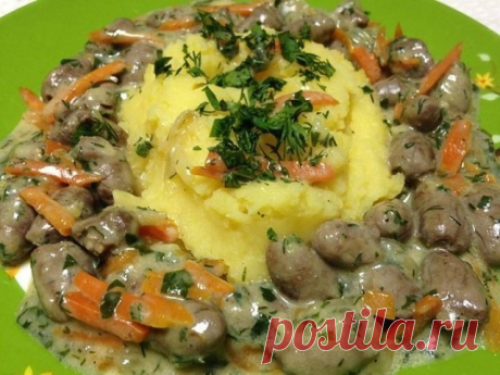 Тушеные куриные сердечки | Самые вкусные кулинарные рецепты