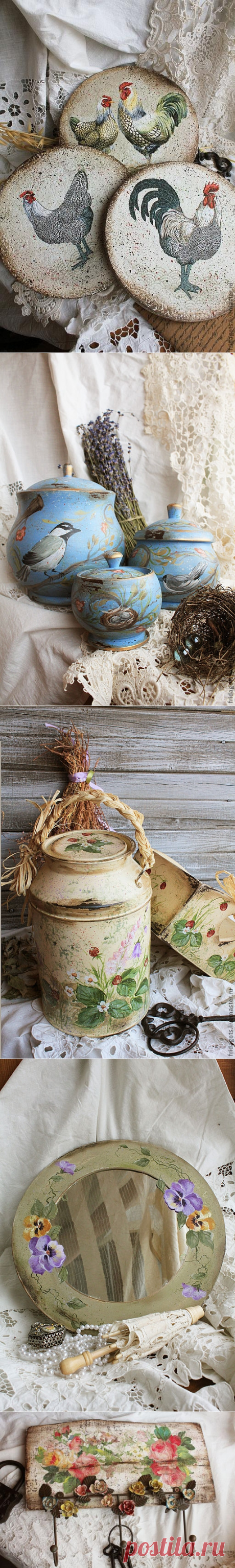 Декупаж, роспись мебели и предметов интерьера.