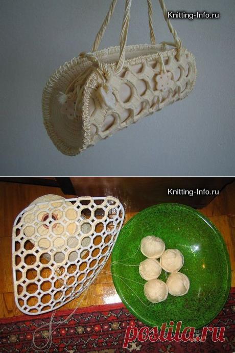 Создаем сумку из пластиковой решетки.