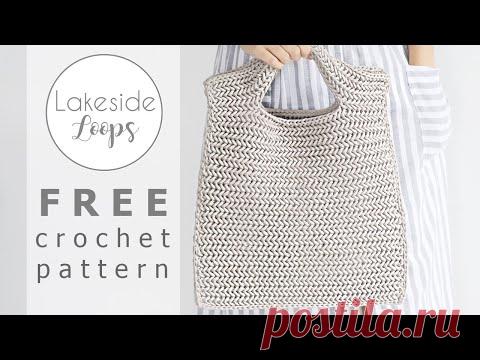 Neo Herringbone Single Crochet Bag FREE Crochet Pattern Video Tutorial